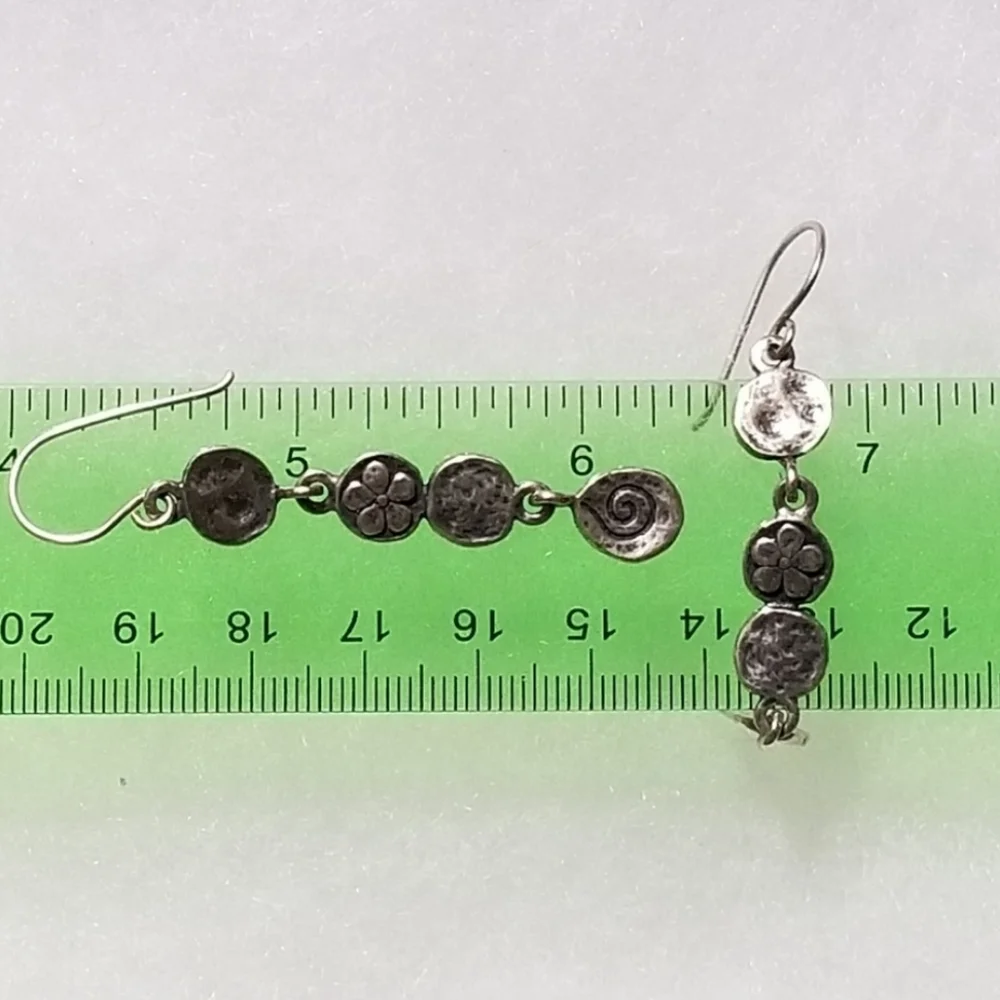 Silpada Silver Drop Charm Earrings - Picture 6 of 6